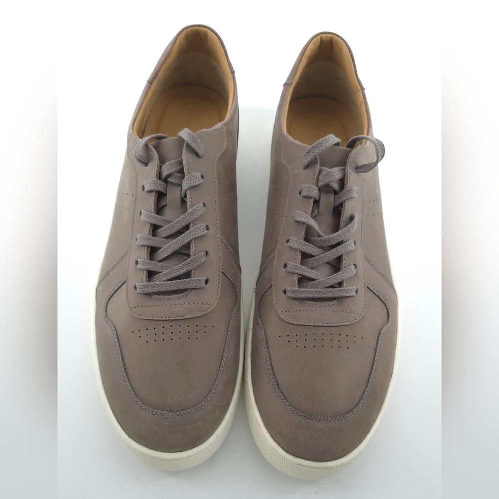 Nisolo Men's Beto Go-To Court Sneaker Grey Lace Up Size 12.5 M - Picture 3 of 7